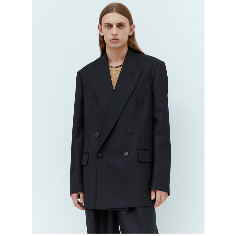 Dries Van Noten Byla Double Breasted Jacket Blazer in Black 38 US 6